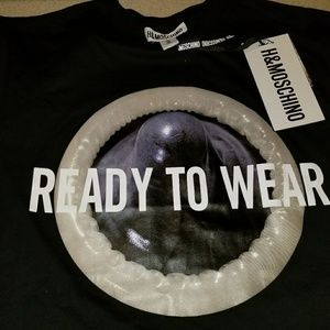Love H&M Moschino Couture Exclusive Condom Tshirt